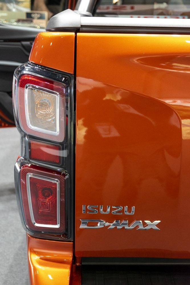Rear tail light and D-Max badge in vibrant orange finish