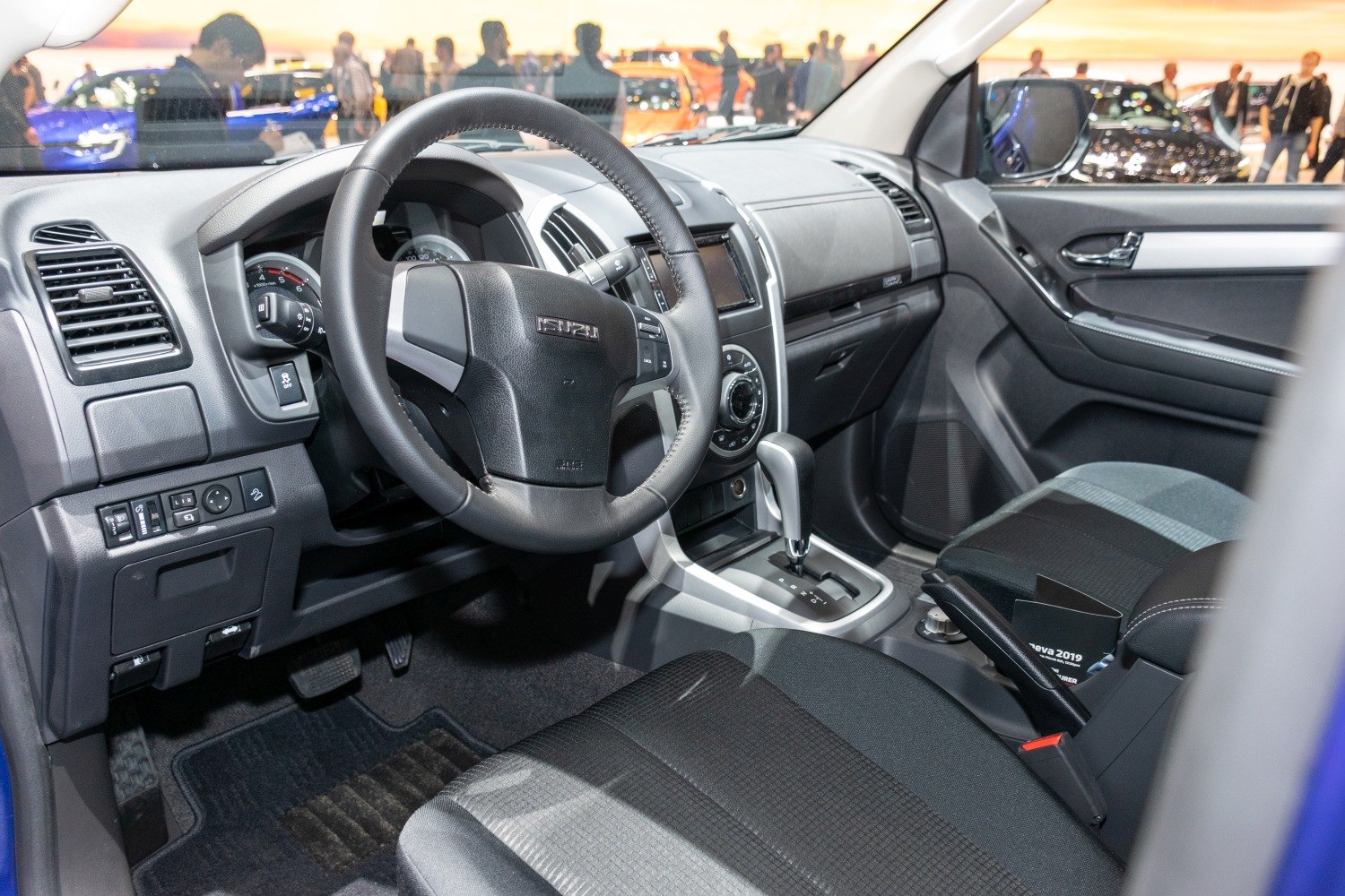 Interior dashboard and steering wheel with automatic gear shift
