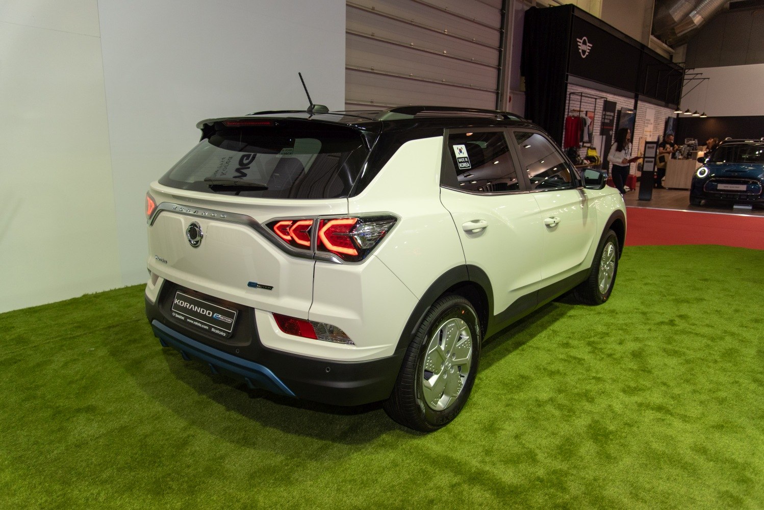 Rear design with distinctive LED taillights and dual-tone roof.