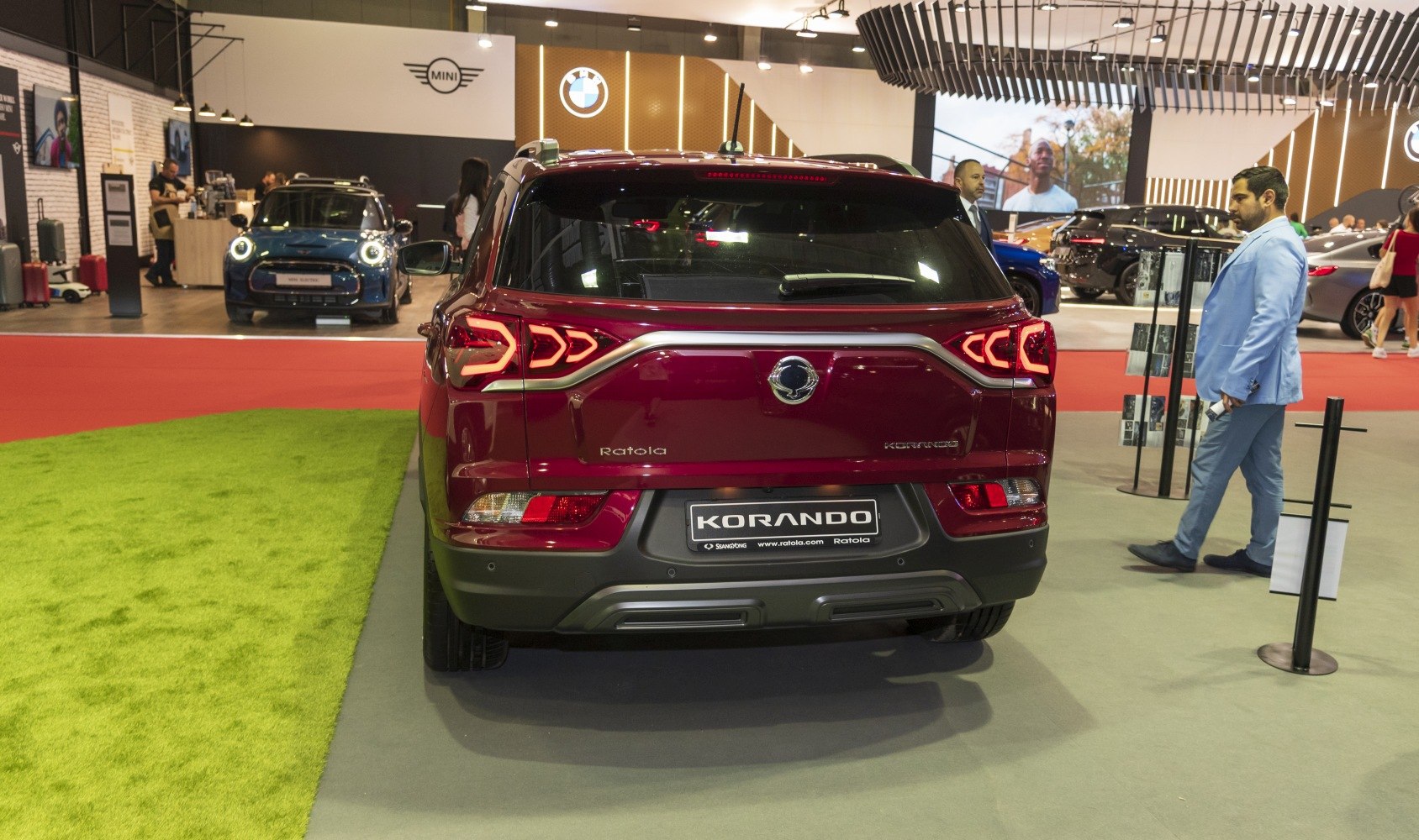 Rear view with distinctive LED taillights and SUV rear design