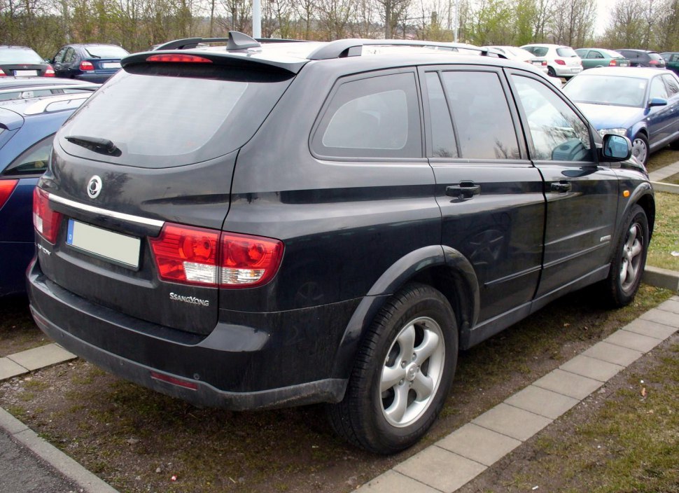 Rear and side view of SUV with alloy wheels and roof rails