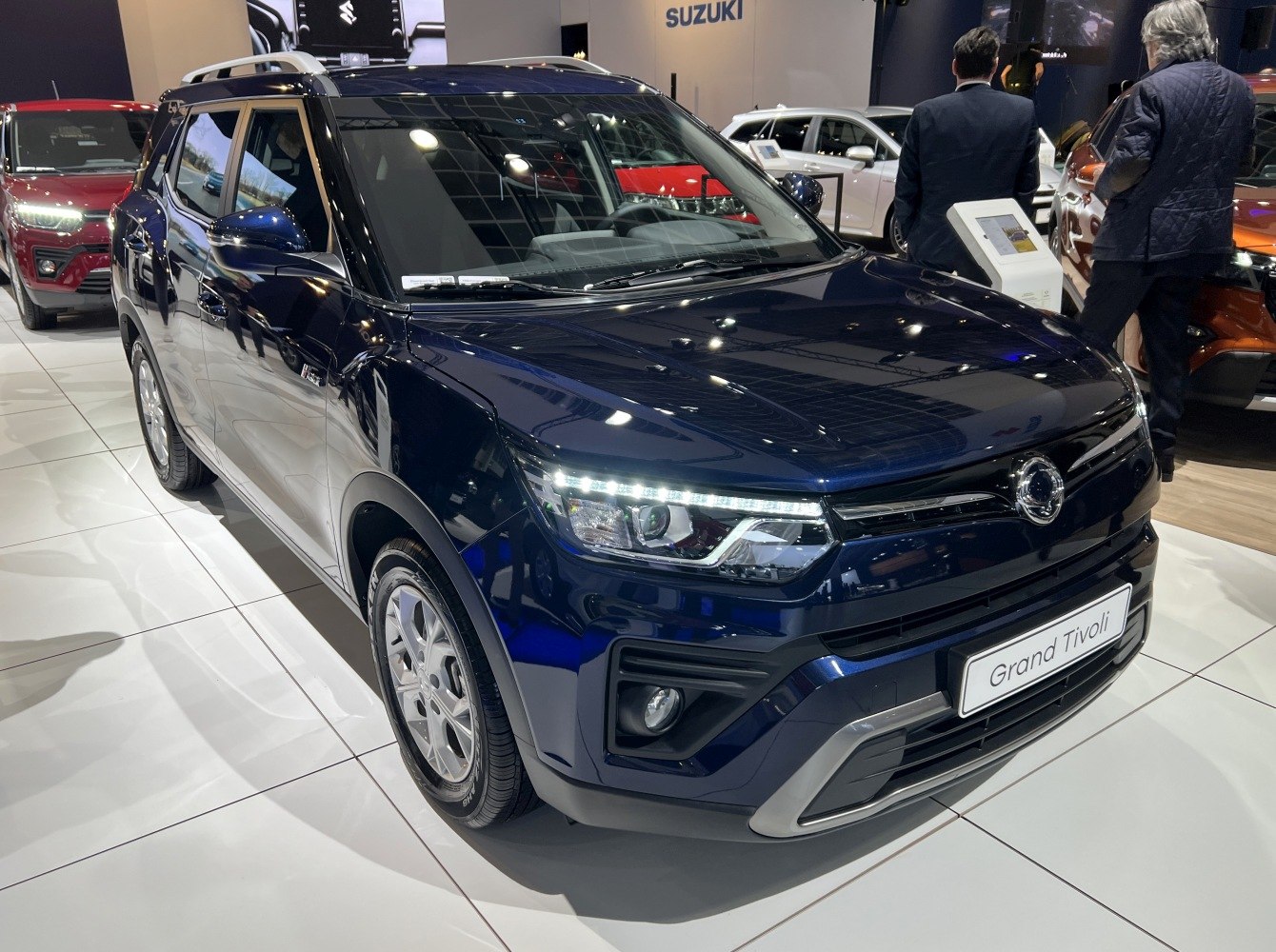 Front view with LED headlights of urban SUV