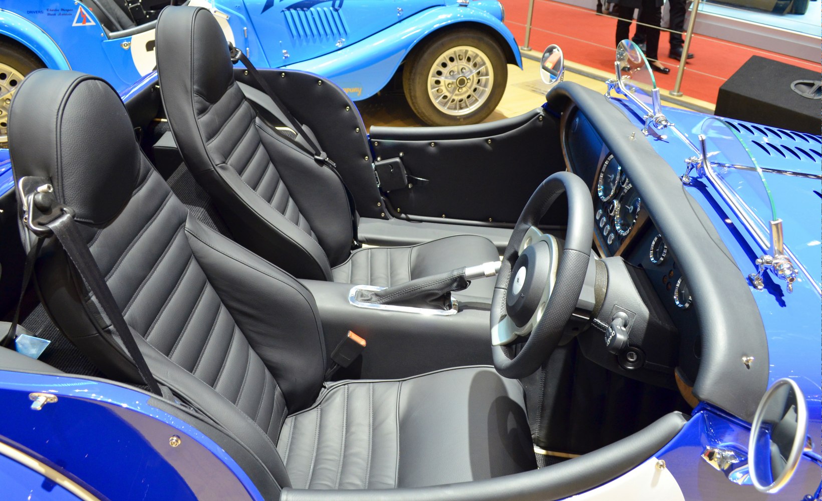 Leather seats and classic dashboard interior