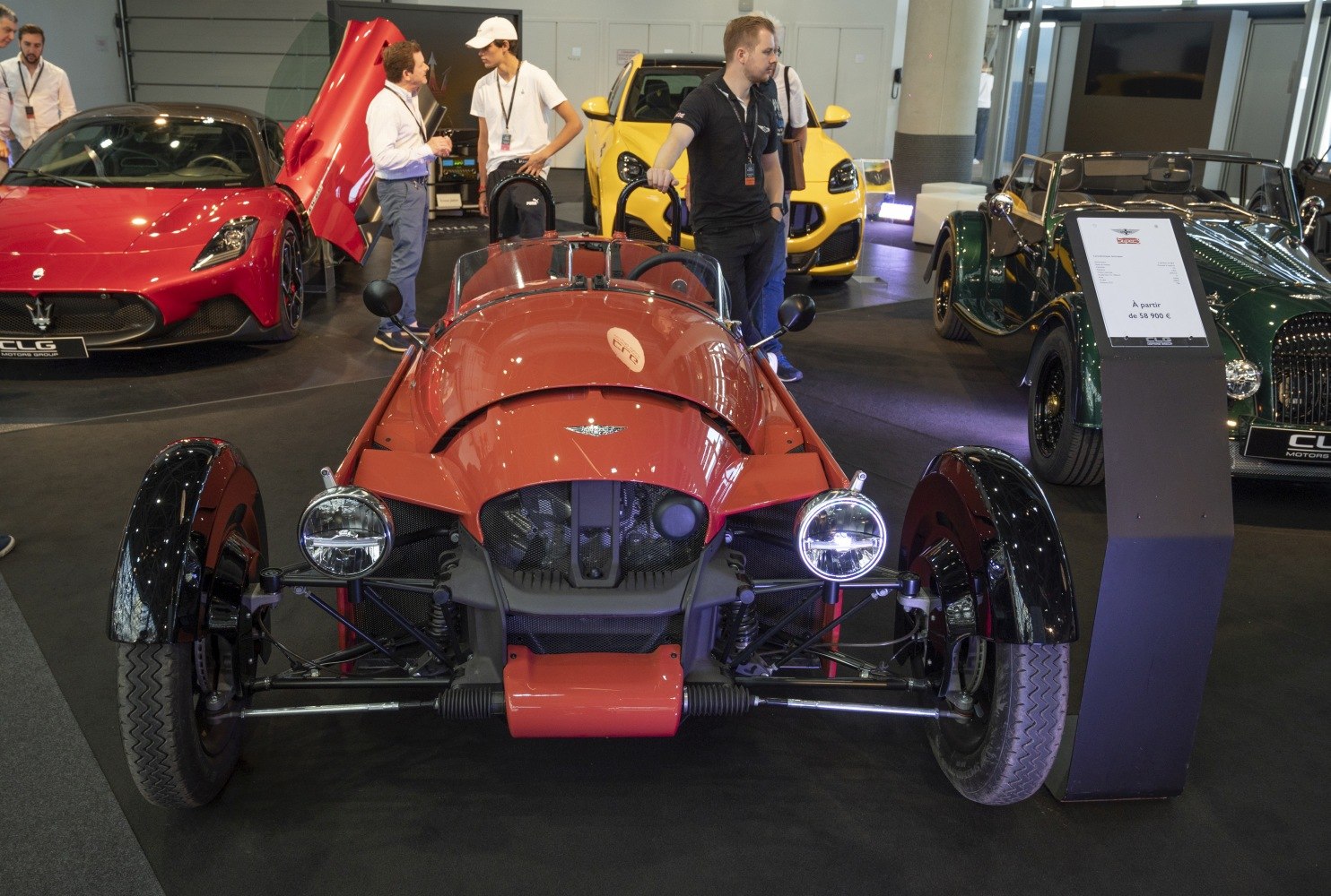 Front view with open-wheel design and exposed suspension.
