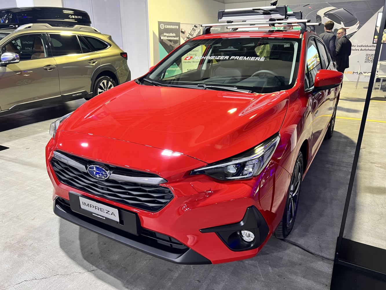 Hatchback front grille, LED headlights, and roof racks