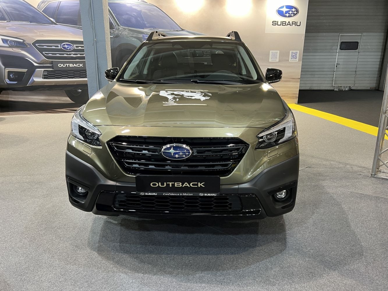 Front view with bold grille and sleek headlights