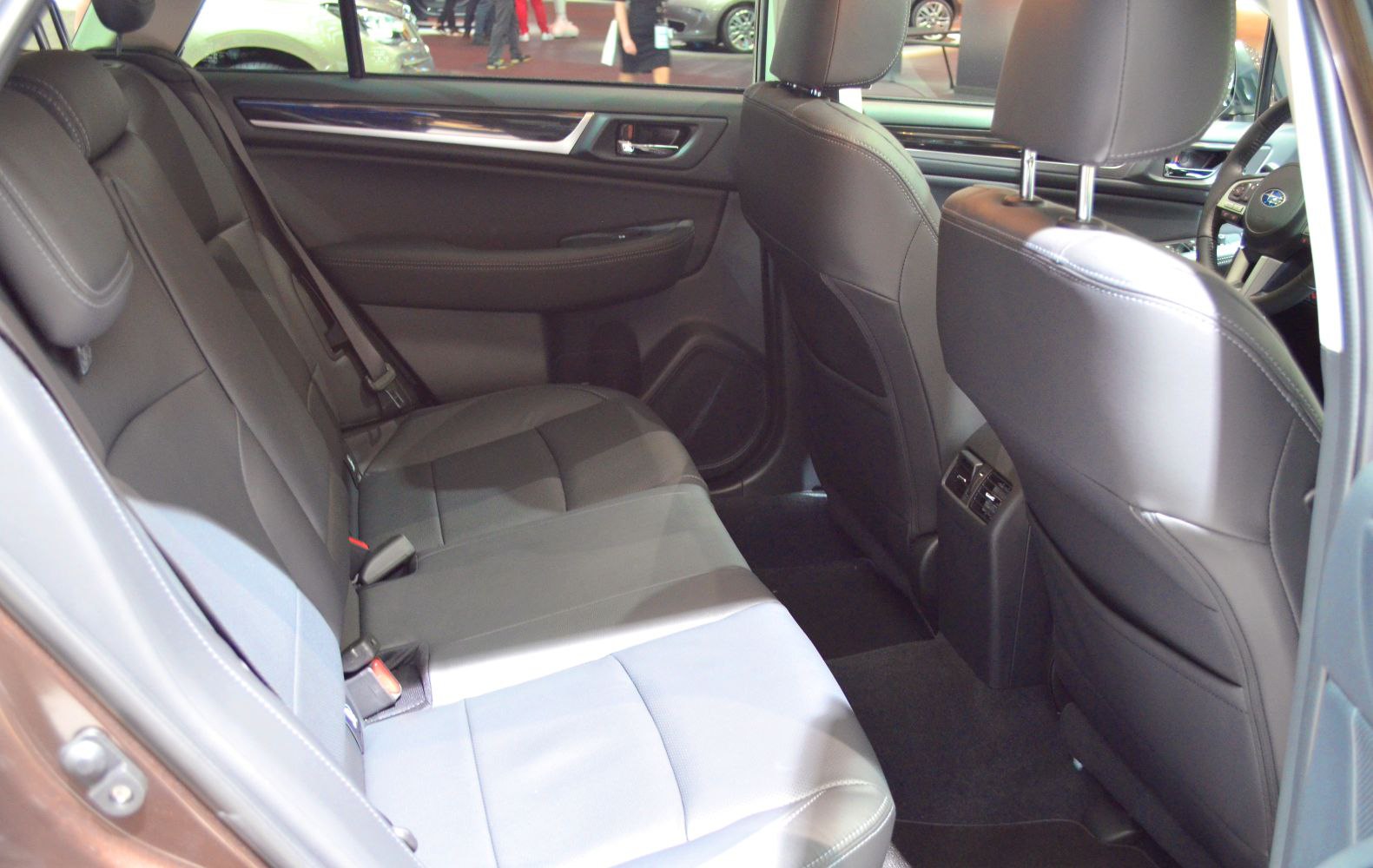Spacious rear seating with leather upholstery and rear air vents