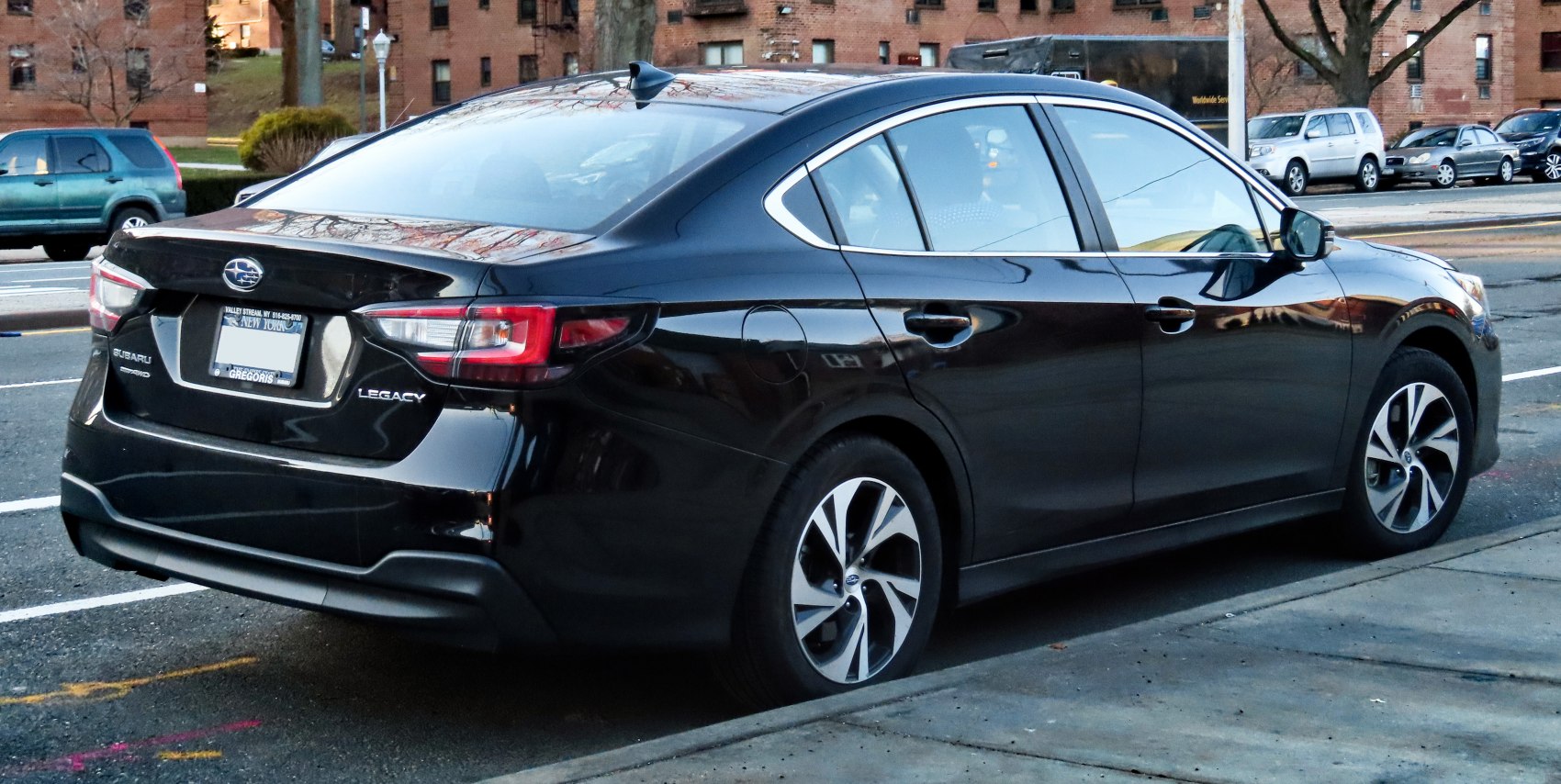 Rear and side profile with taillights and aerodynamic design