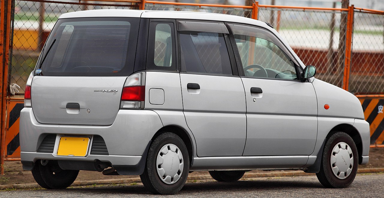 Compact sporty hatchback rear view with rear light cluster