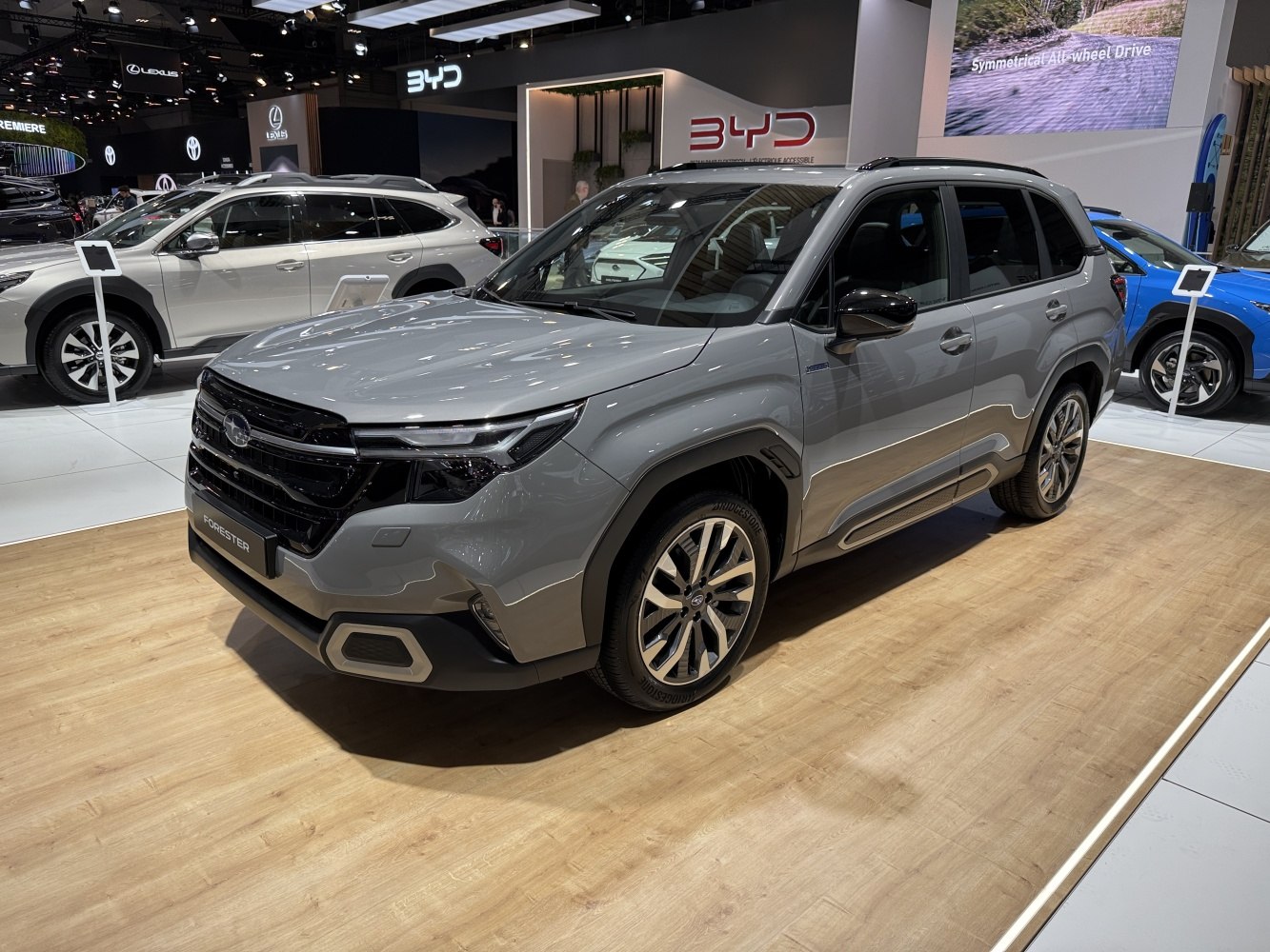 SUV with sleek front fascia and LED headlights