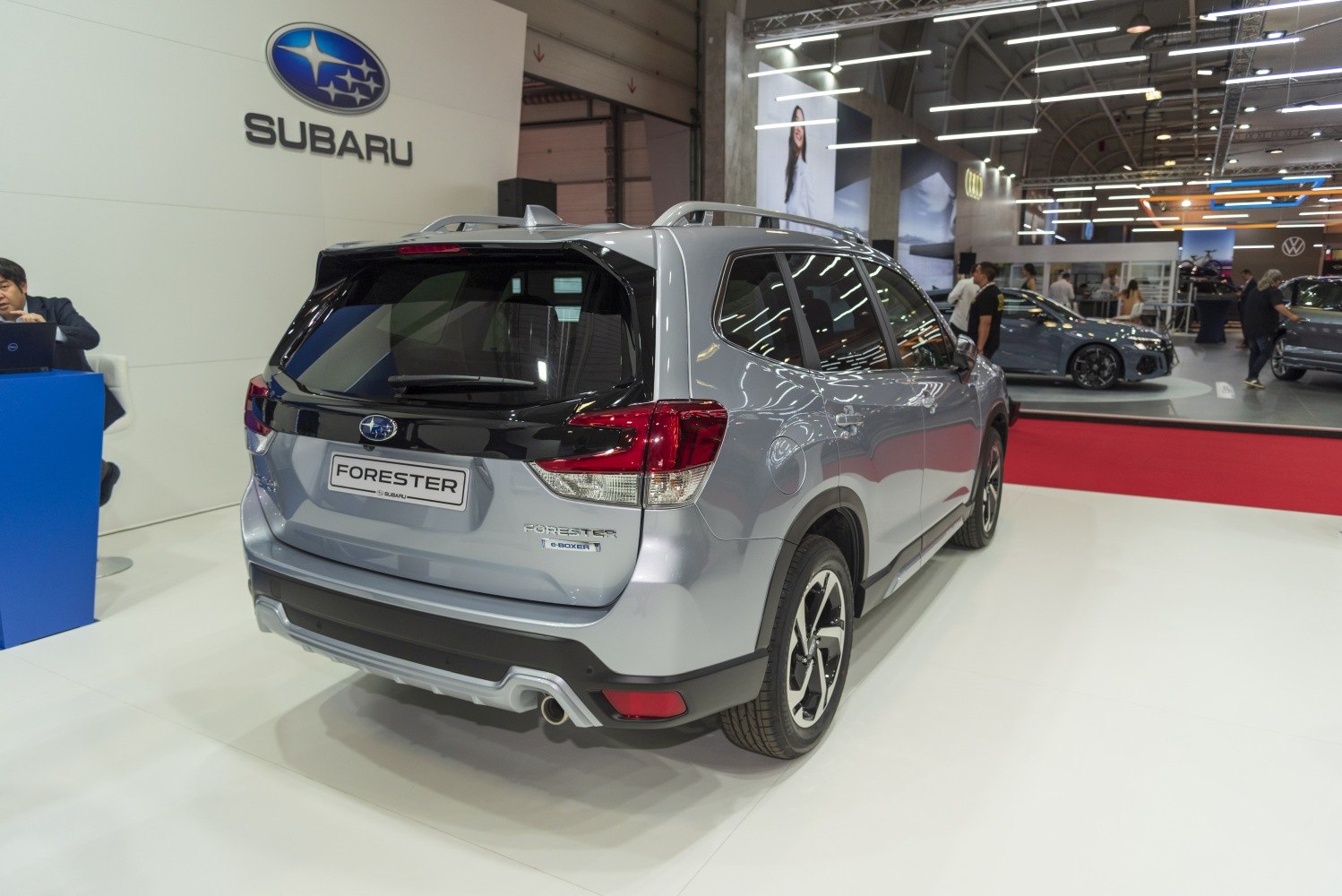 SUV rear with distinctive taillights and roof rails