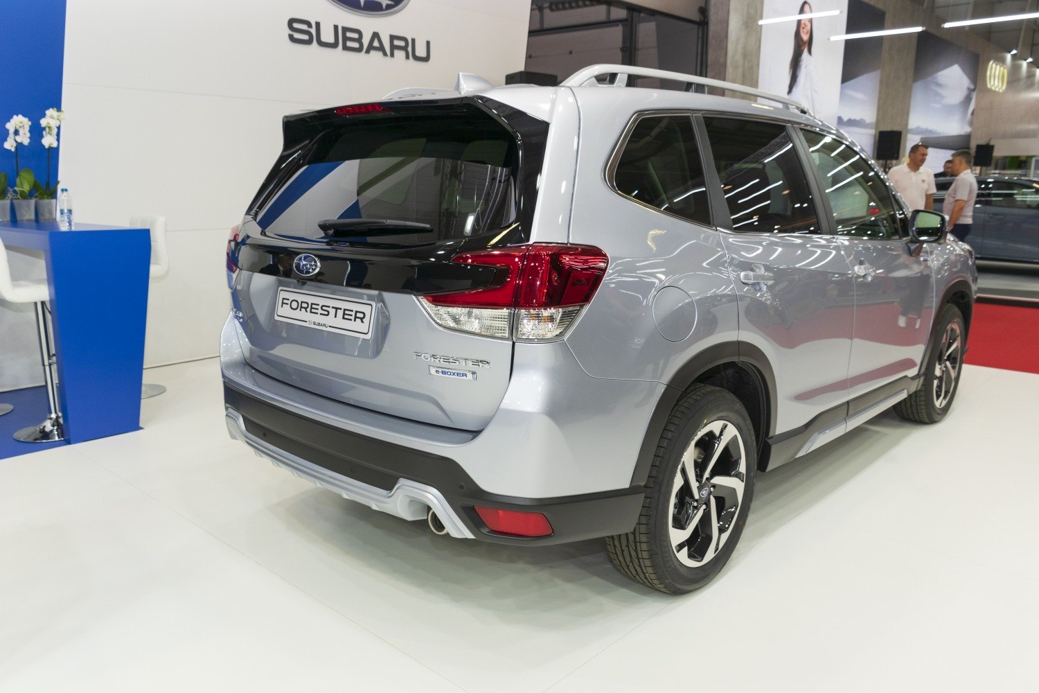 Rear view with prominent tail lights and rugged SUV design