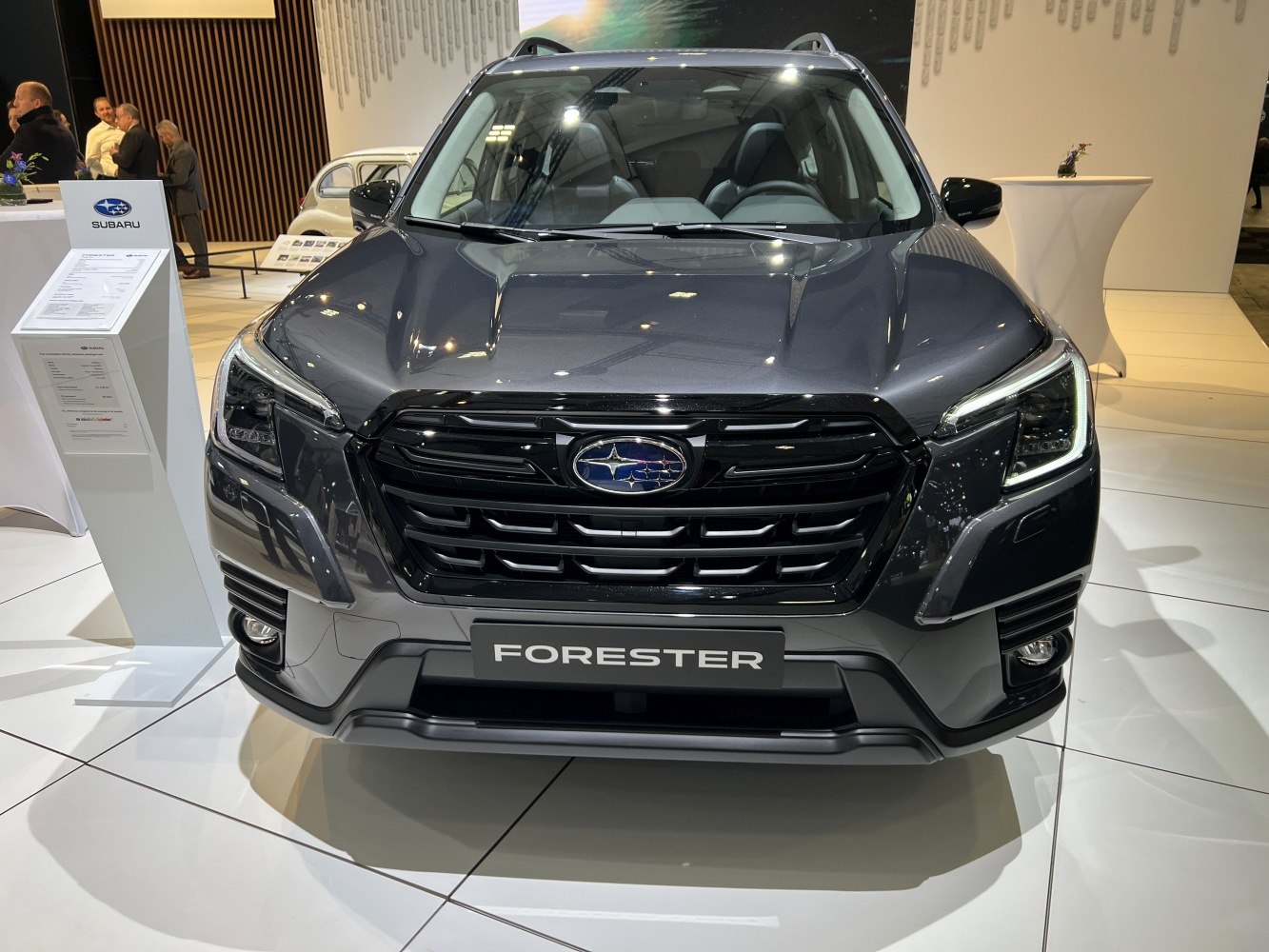 Front view with prominent grille and LED headlights