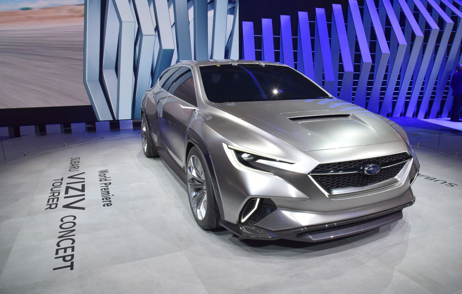 Sharp front fascia with LED headlights and aerodynamic design