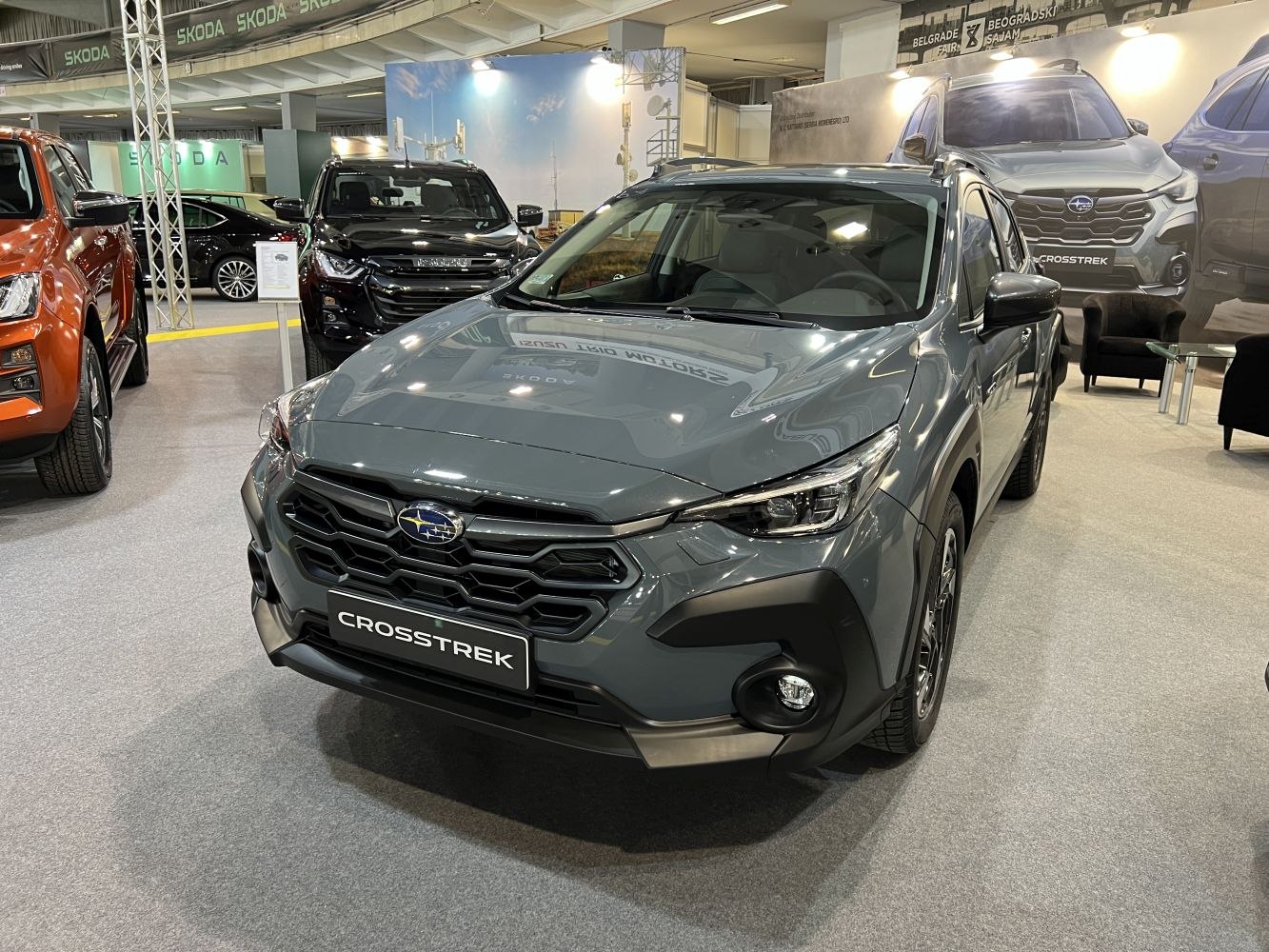 Front view showing modern grille and sleek headlights of an SUV