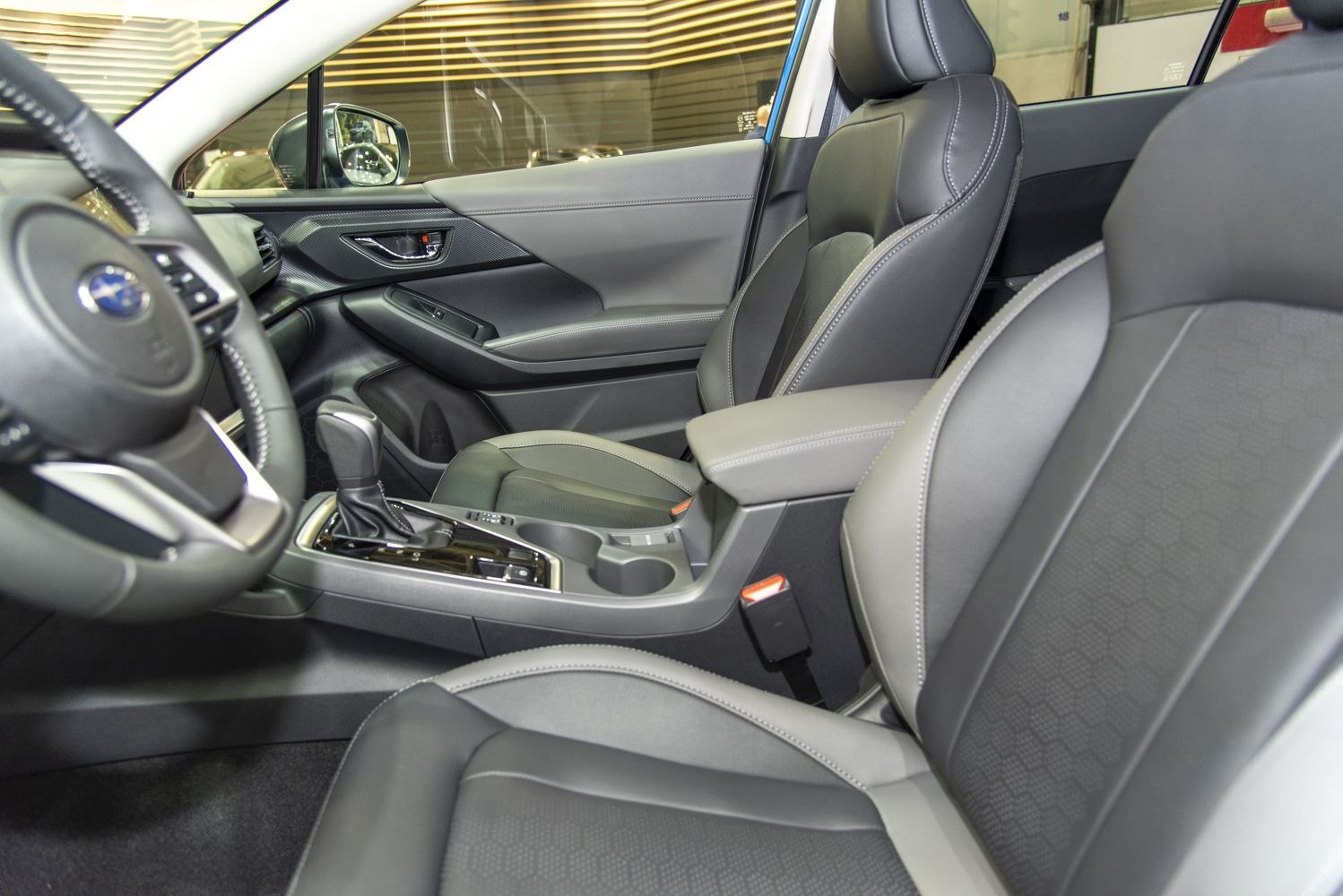Modern car interior with ergonomic design and premium seating