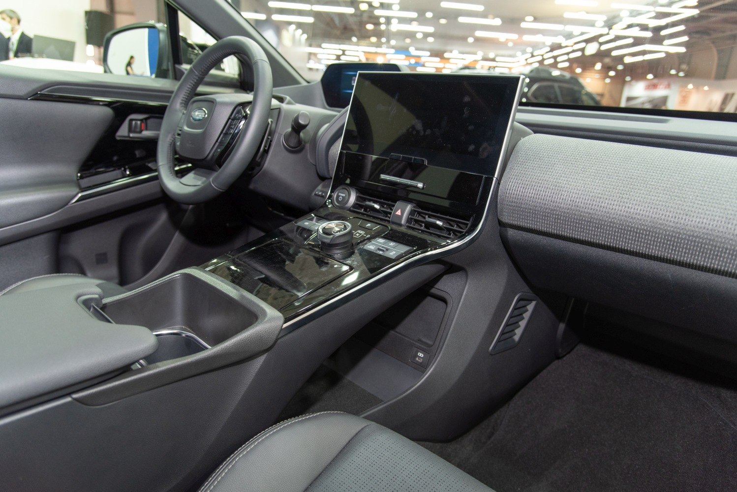 Interior with digital dashboard and central touchscreen display