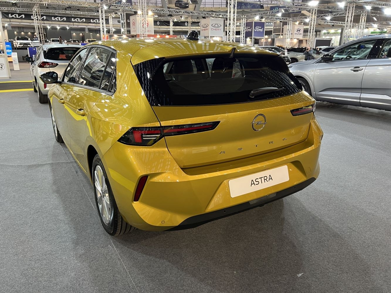 Rear hatchback view with sleek LED tail lights
