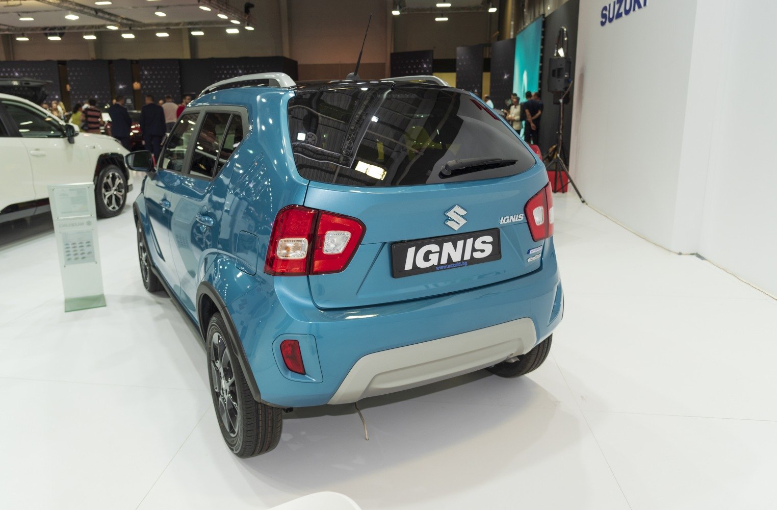 Compact SUV rear view with modern taillights and rear hatch