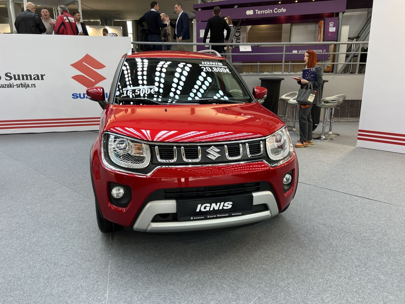 Front fascia with LED headlights, grille, and silver bumper accent.