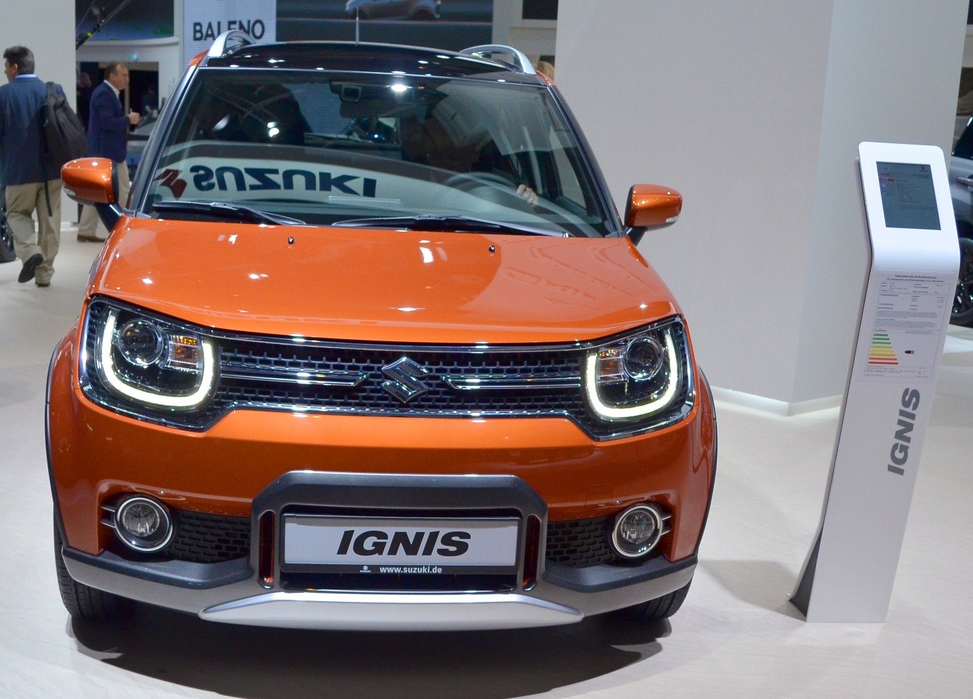 Front view with LED ring headlights and rugged bumper