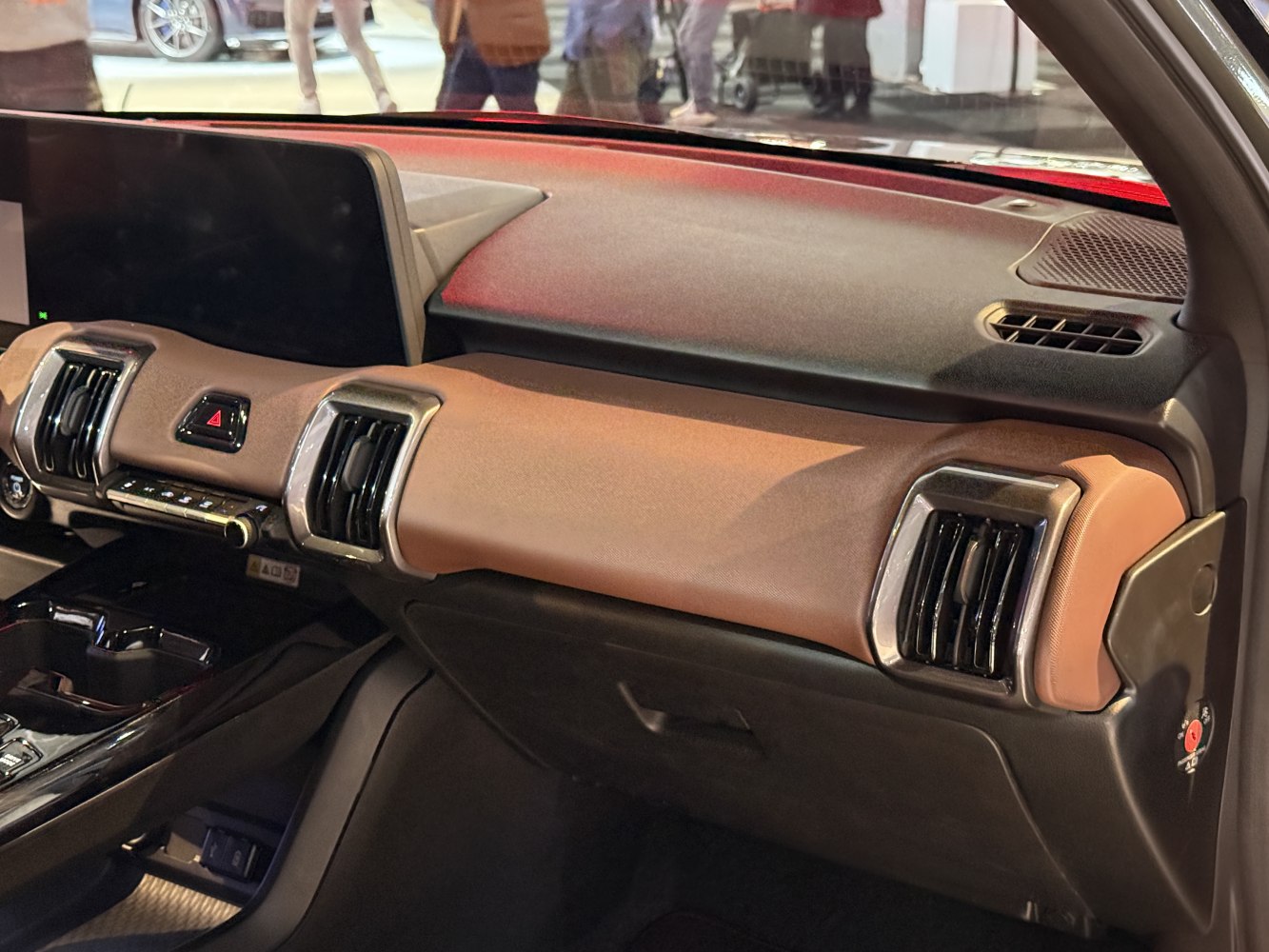 Modern dashboard and air vent design with touchscreen display