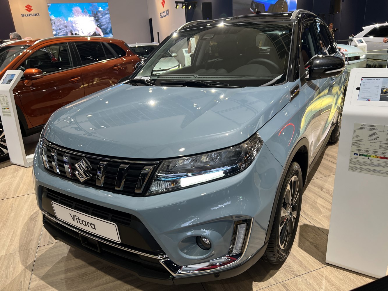 Front exterior with distinctive grille and headlight design