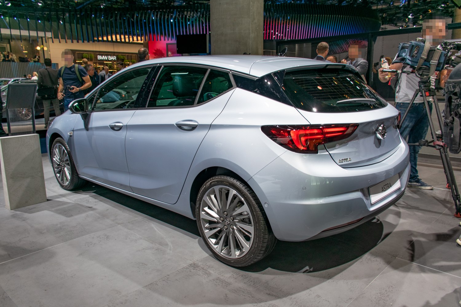 Rear and side profile of hatchback with LED tail lights and alloy wheels