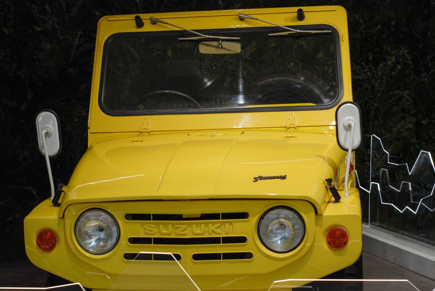 Classic yellow front with round headlights and distinct grille