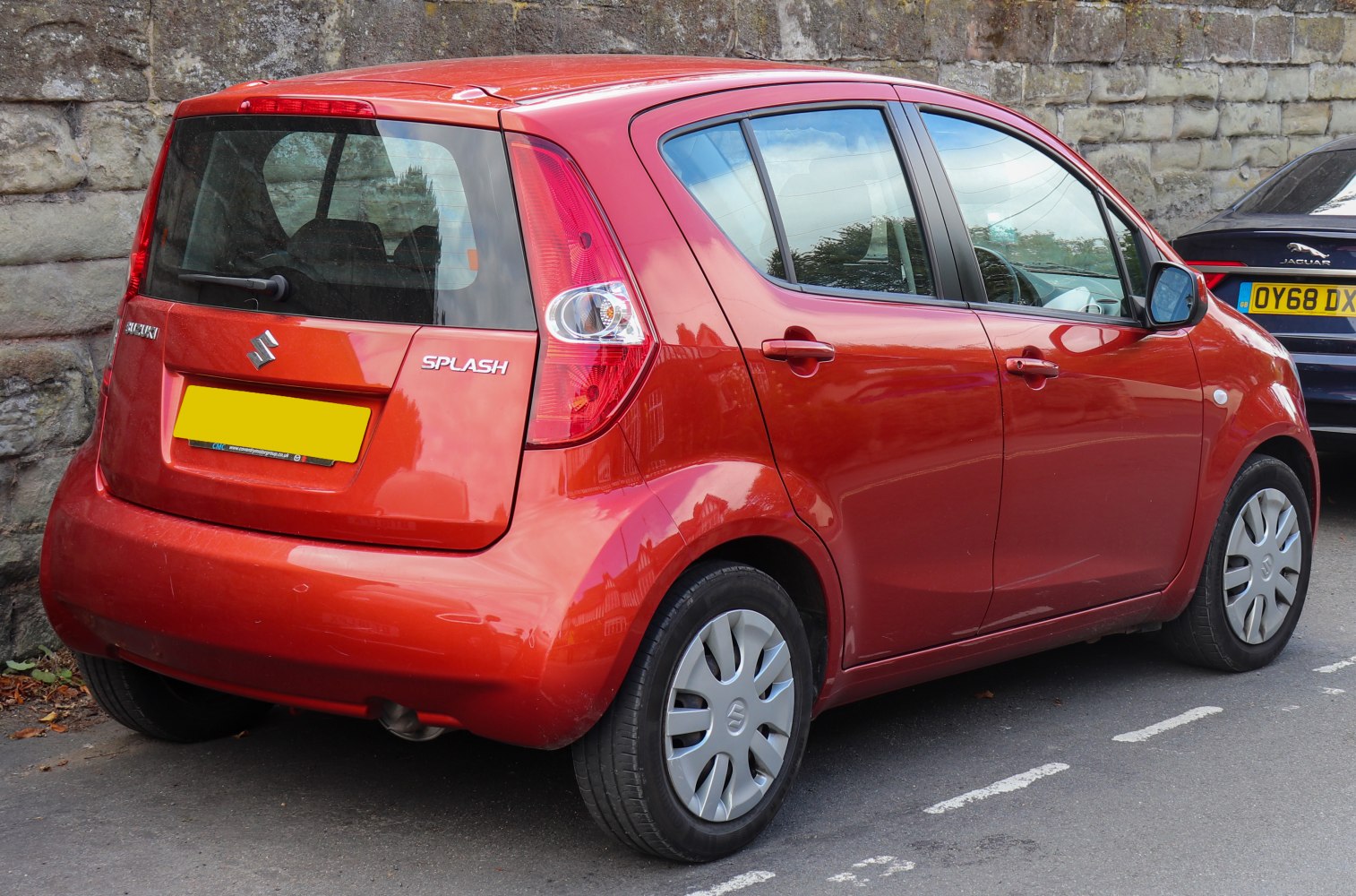 Compact hatchback rear side with vertical tail lights