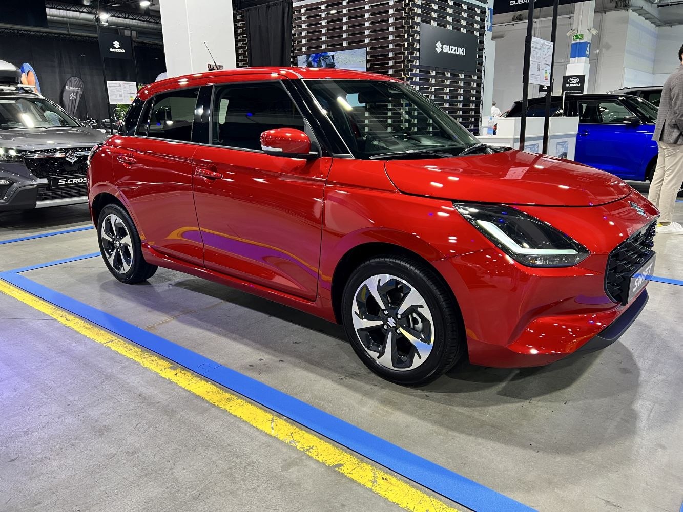 Compact hatchback with LED headlights and dual-tone wheels