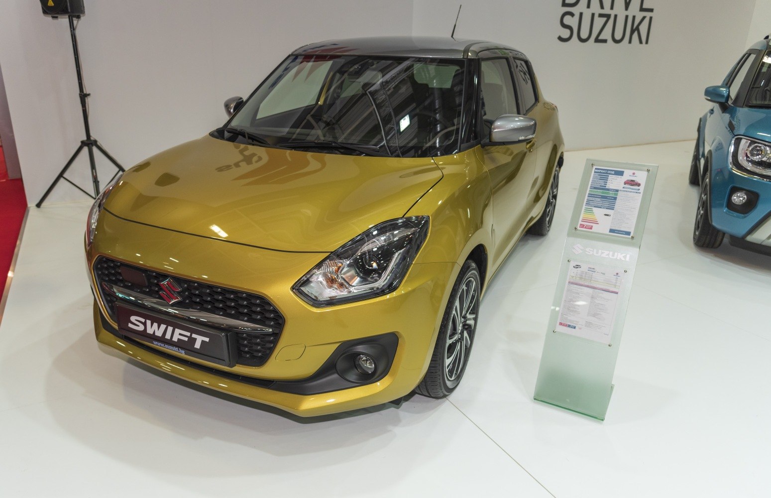 Front view with modern headlights and prominent grille