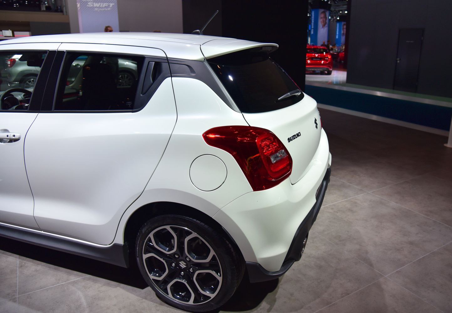 Rear side view with tail light and alloy wheel
