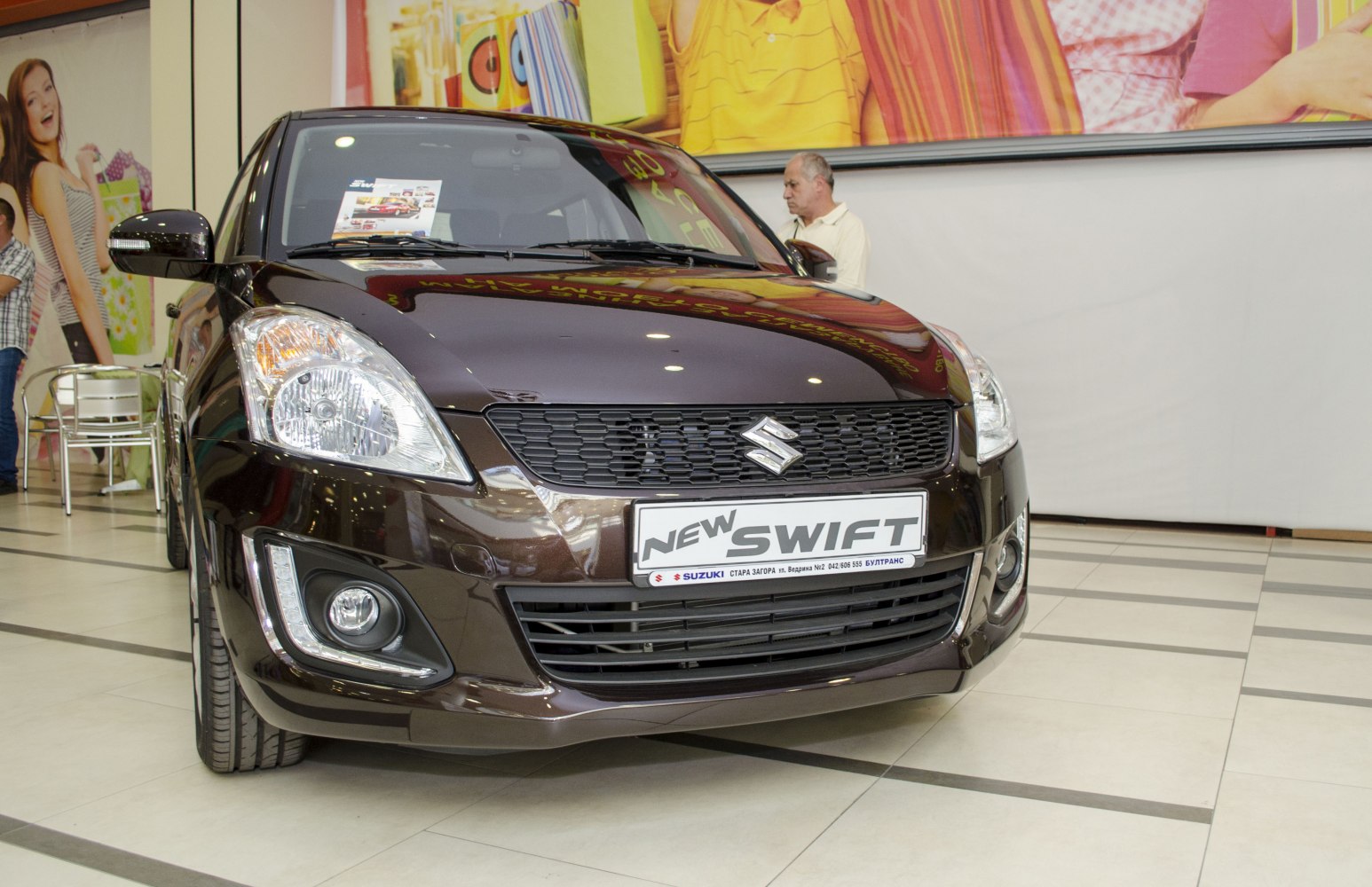 Front grille, headlights, and fog lights of a car