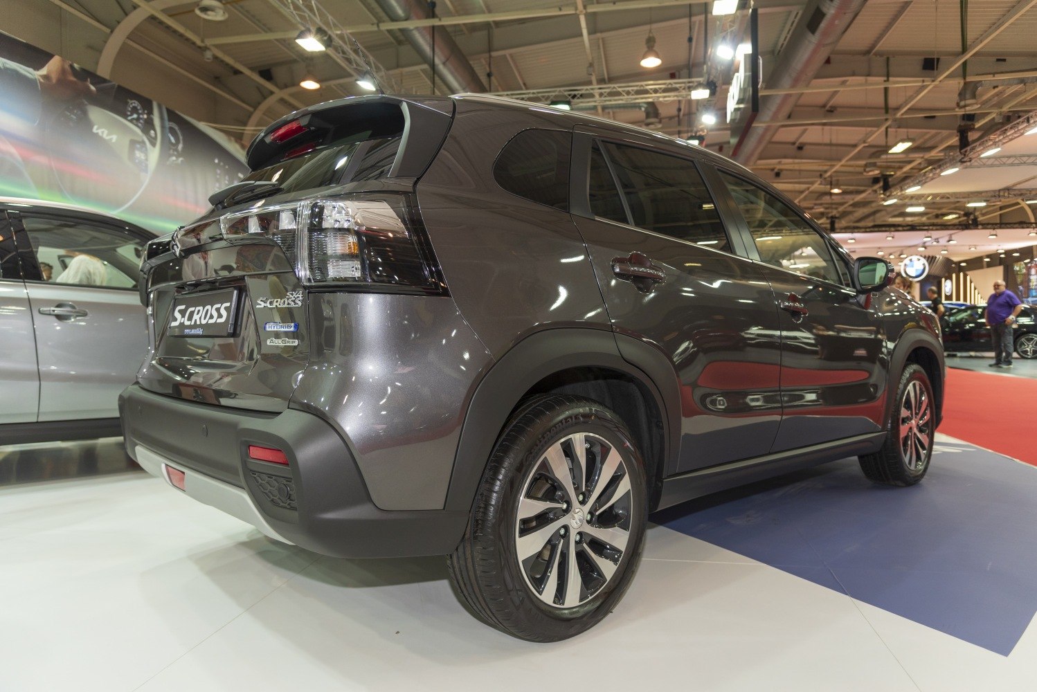 Rear view of hybrid SUV with alloy wheels and sleek taillights