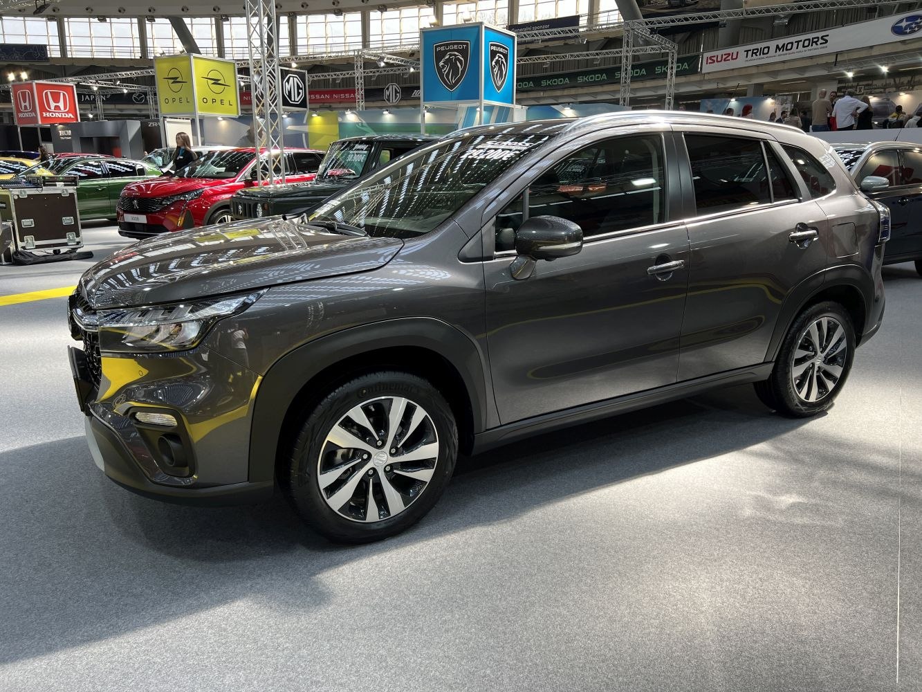 Modern SUV front side view with alloy wheels and sleek design