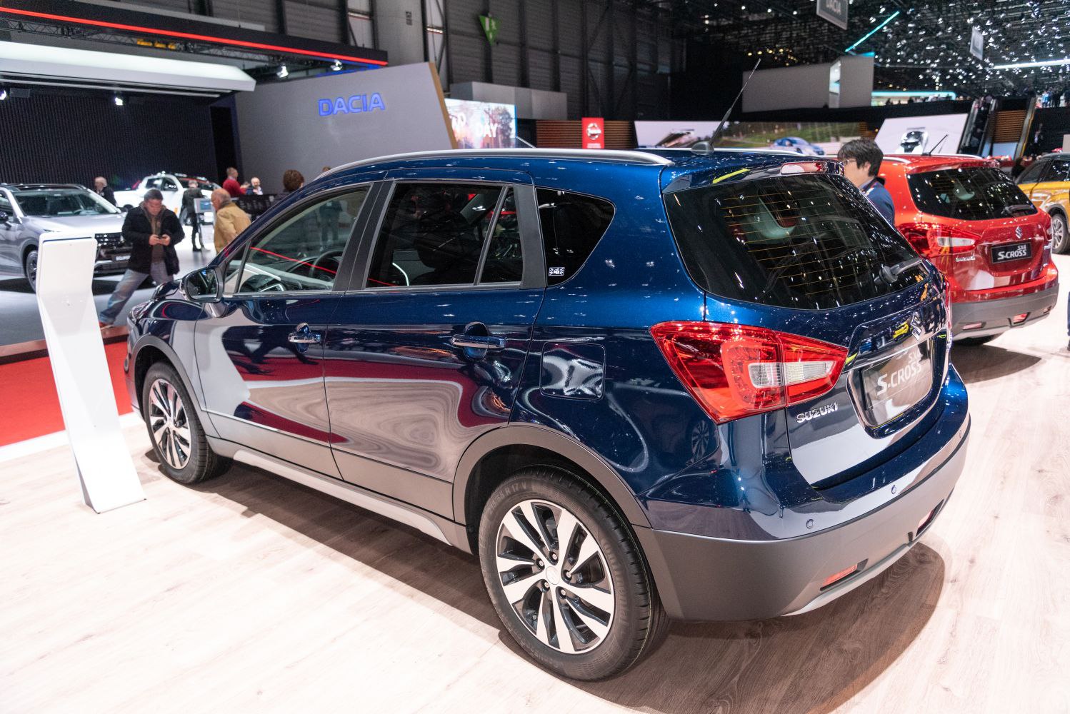 Rear and side view of compact crossover with alloy wheels and LED tail lights