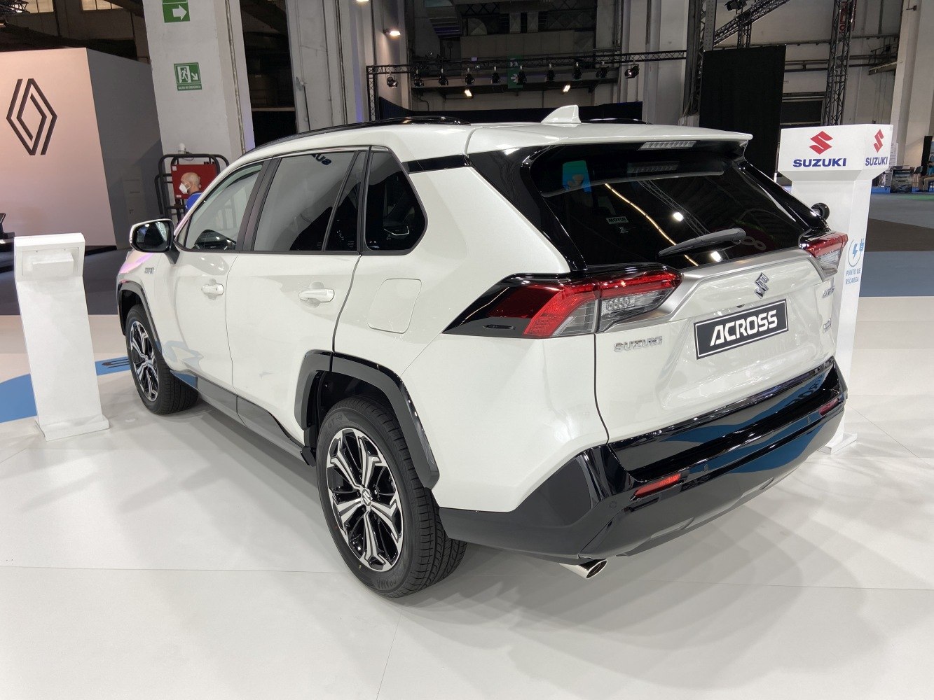 Rear view of a modern SUV with LED tail lights and bold wheel arches.