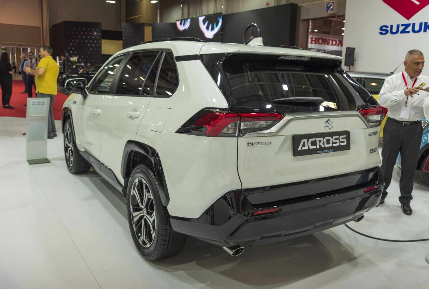Rear side view and rear lights of a modern SUV