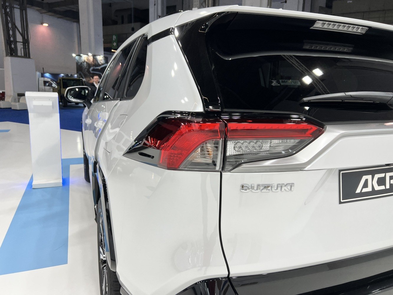 Rear side view with LED tail light and sleek design
