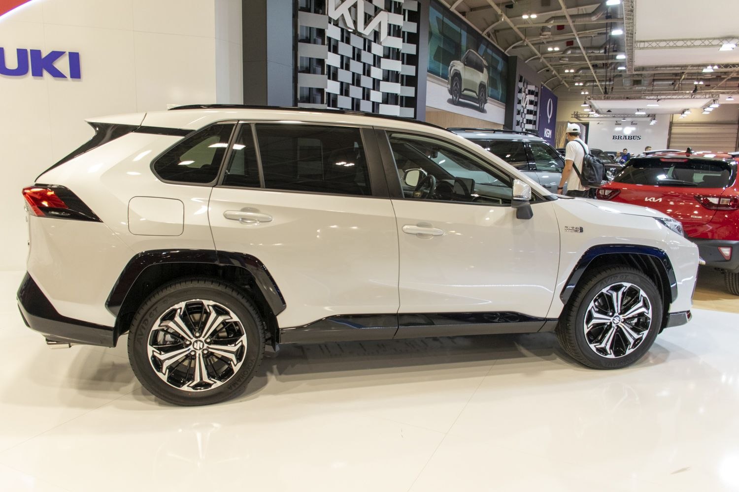 Side profile of SUV with distinctive alloy wheels and smooth body lines