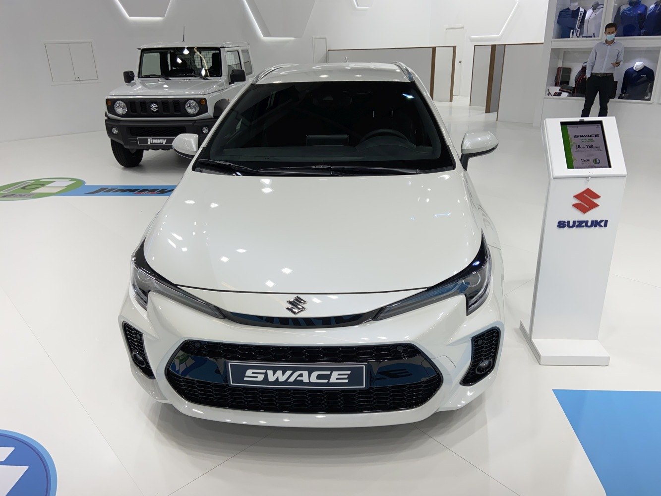 Front view with aggressive grille and sleek headlights