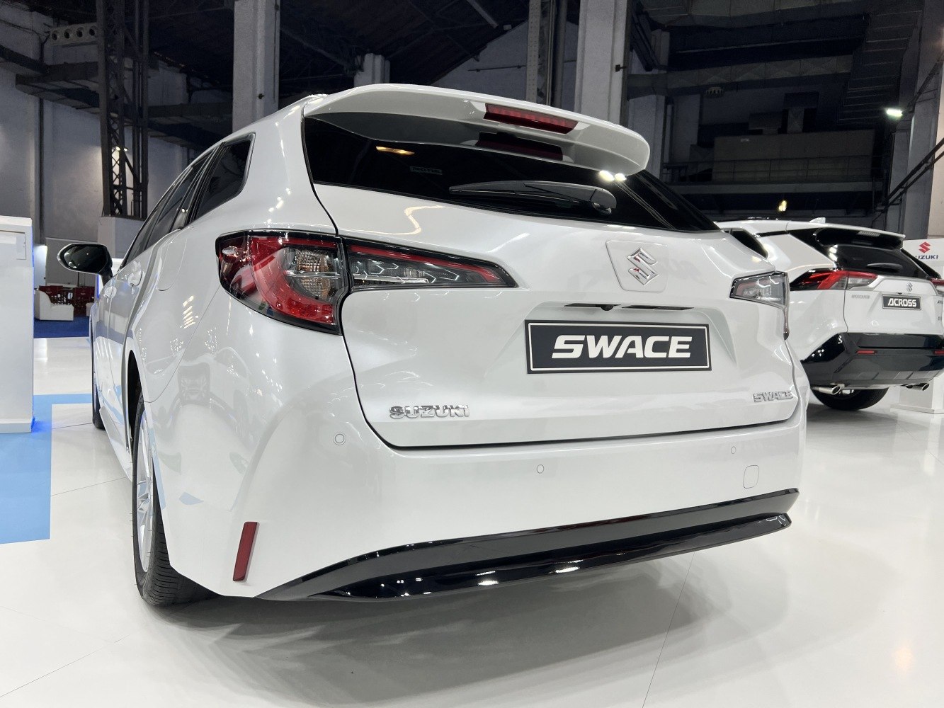 Rear view of hatchback with sleek tail light design