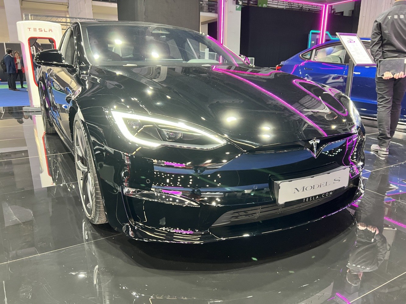 Front close-up of sleek front fascia with LED headlights