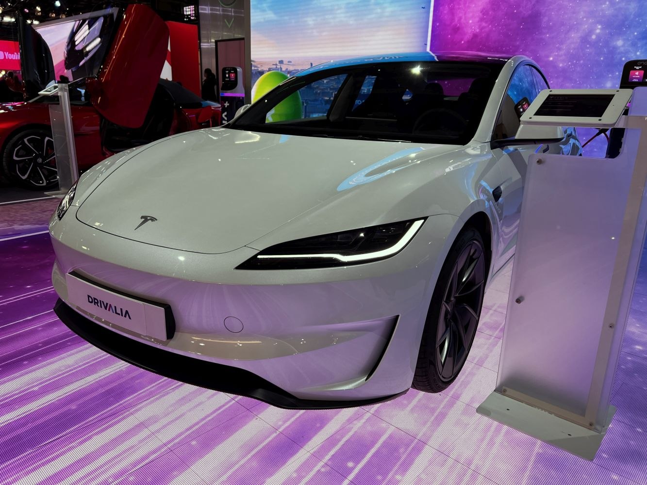 Sleek front with sharp LED headlights and aerodynamic lines
