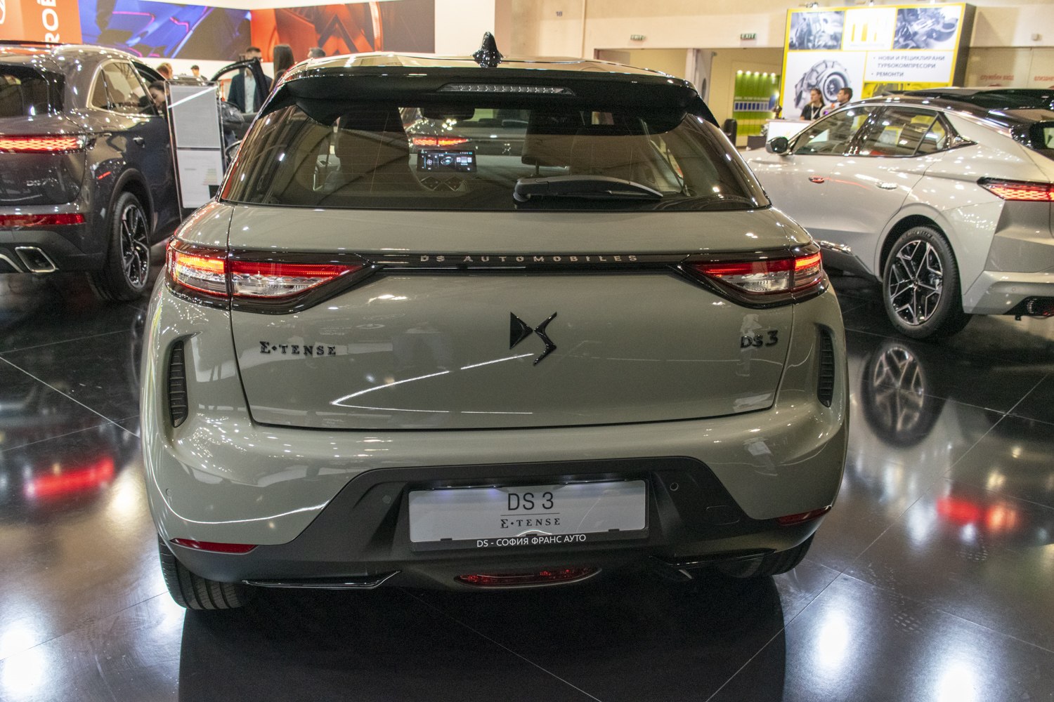 Rear view with LED taillights and hatchback design