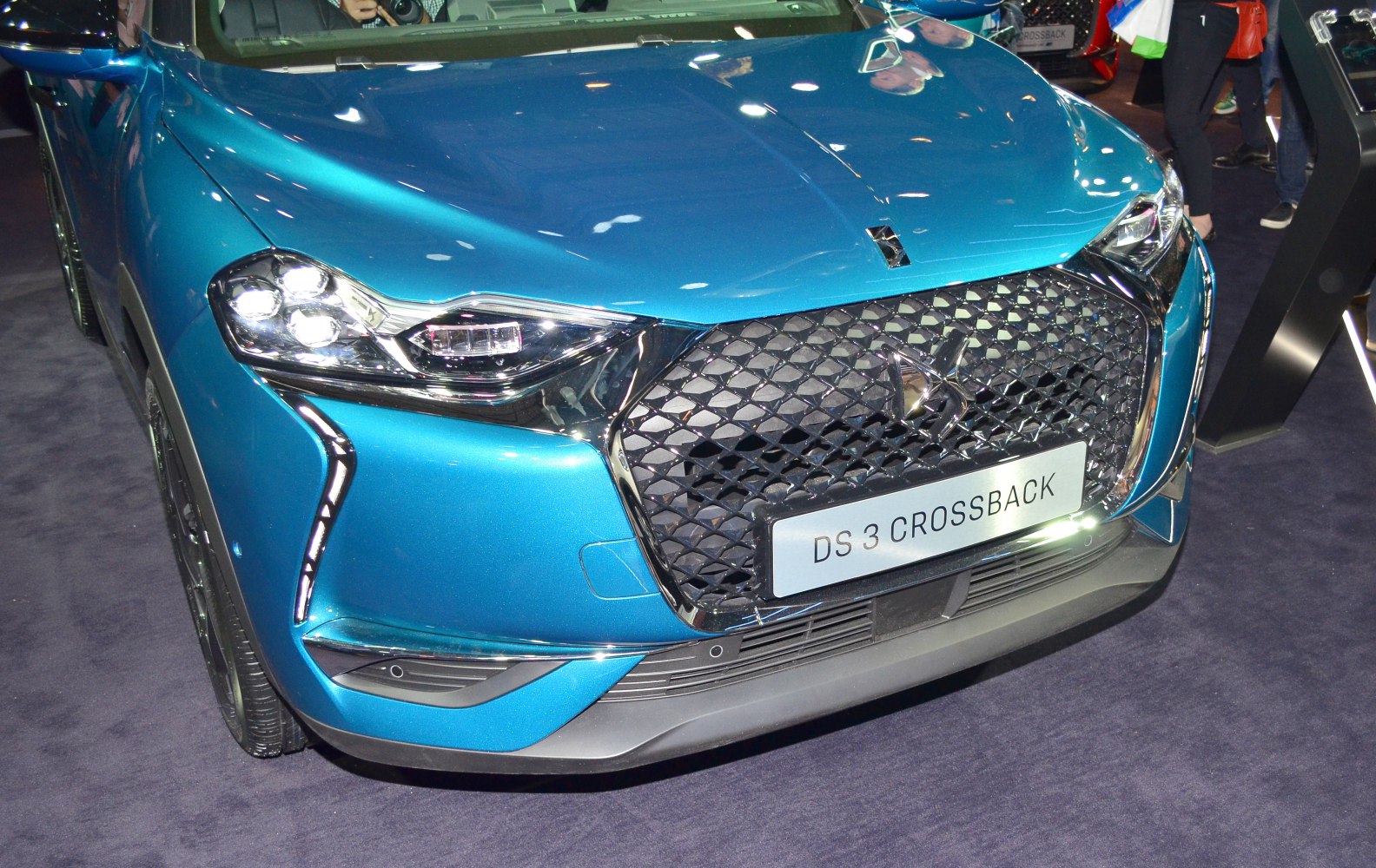 Distinctive front grille and quad LED headlights