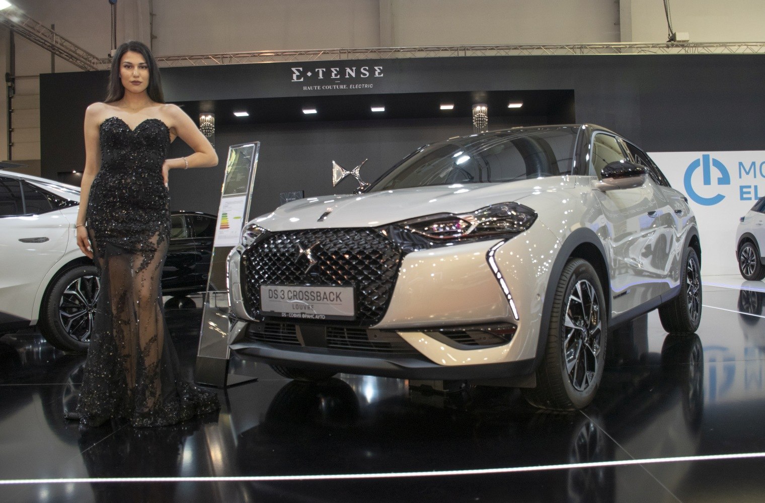 Front grille and LED headlights of a compact luxury SUV.