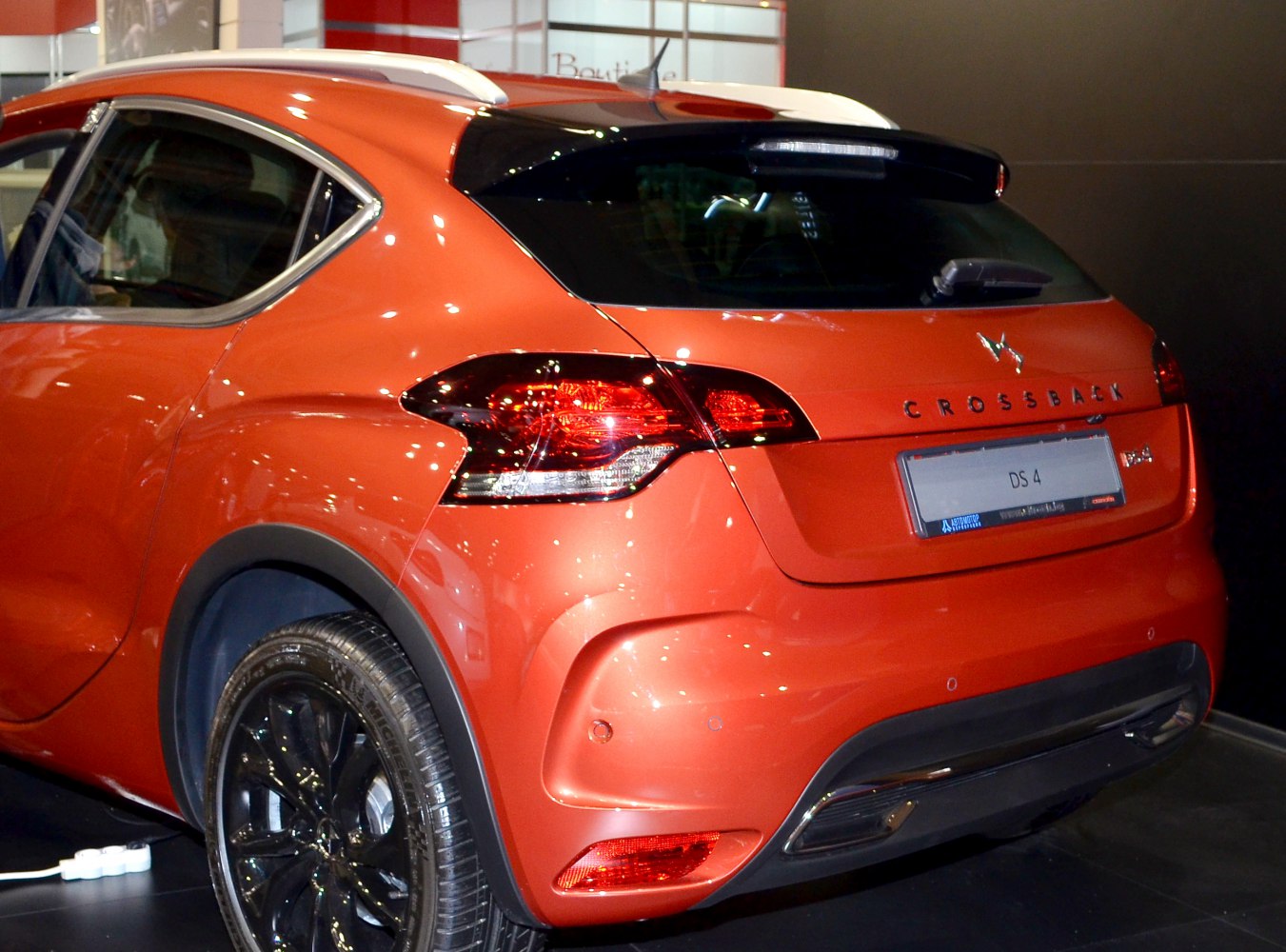Rear rearview with black alloy wheels and modern taillights