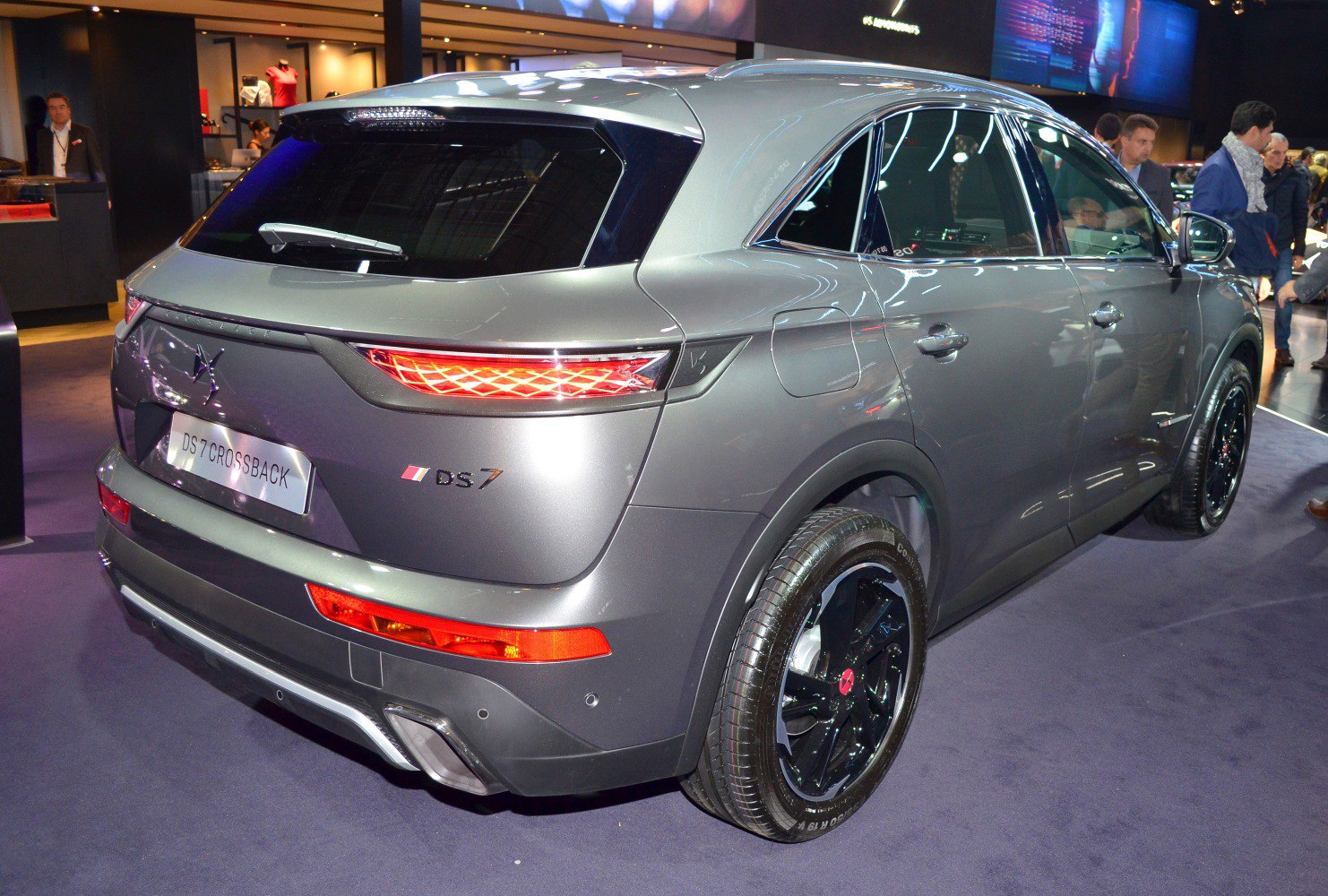 Rear view with distinctive taillights and SUV styling